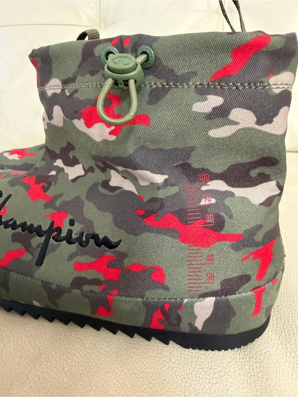 Champion  Waterproof Camouflage Boots in Green & Red